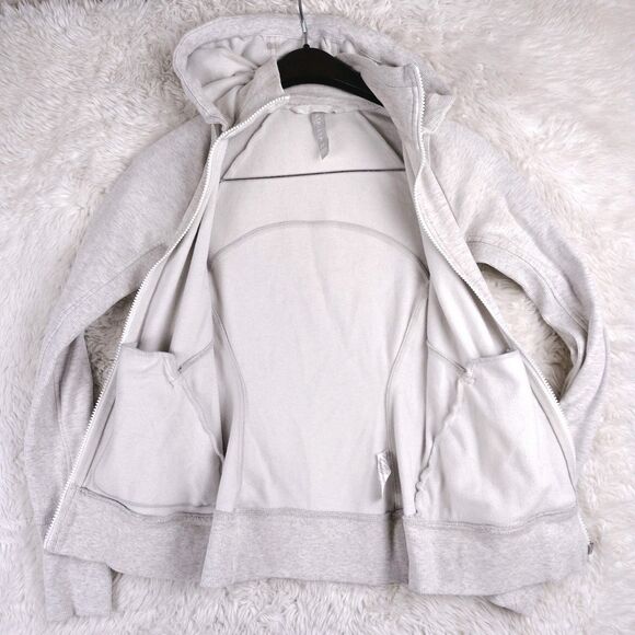 Athleta Triumph Hoodie XXS Full Zip Grey Long Sleeve Athletic Sweatshirt Fleece - Picture 10 of 11